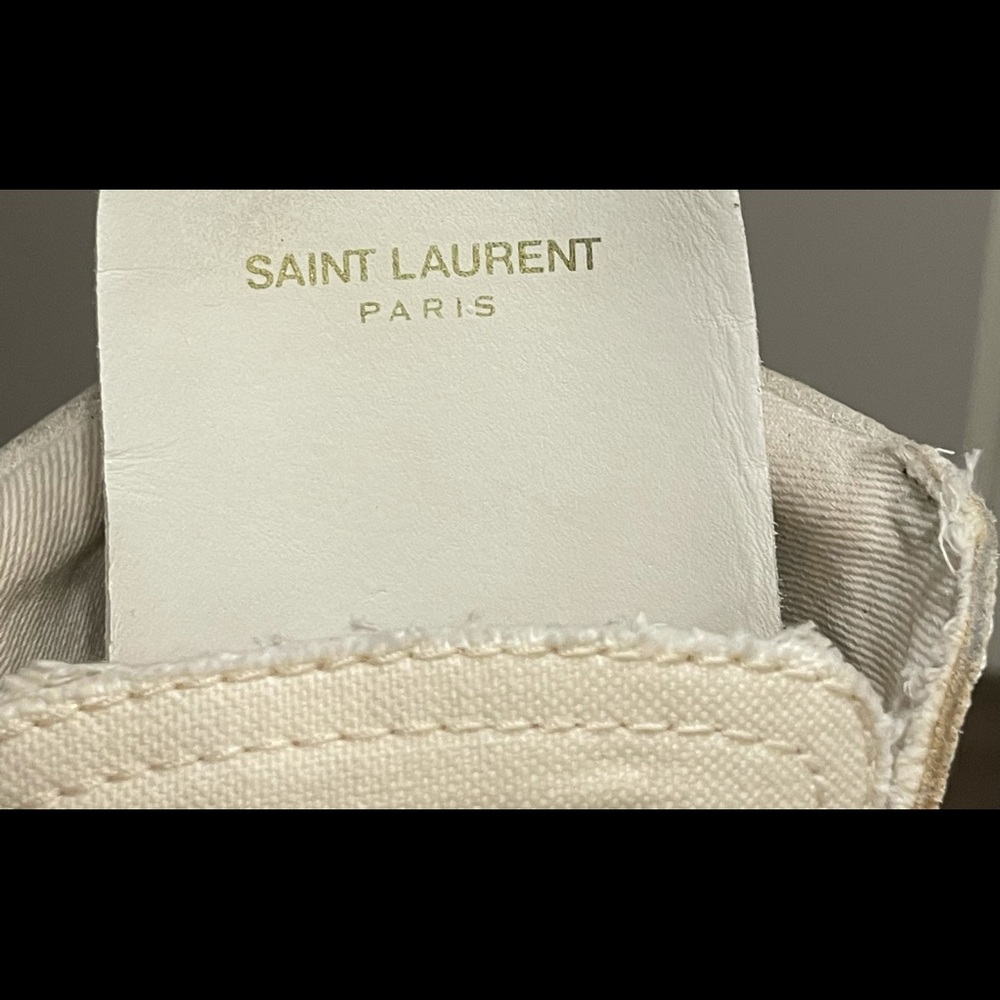 Saint Laurent distressed canvas high top sneakers - Picture 4 of 4